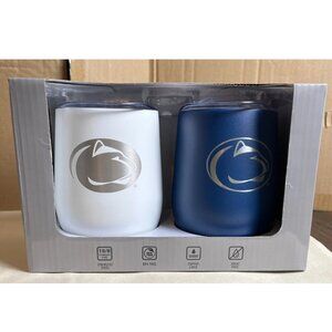 Penn State Nittany Lions 12oz Stemless Tumblers Set — Home & Away — NWT